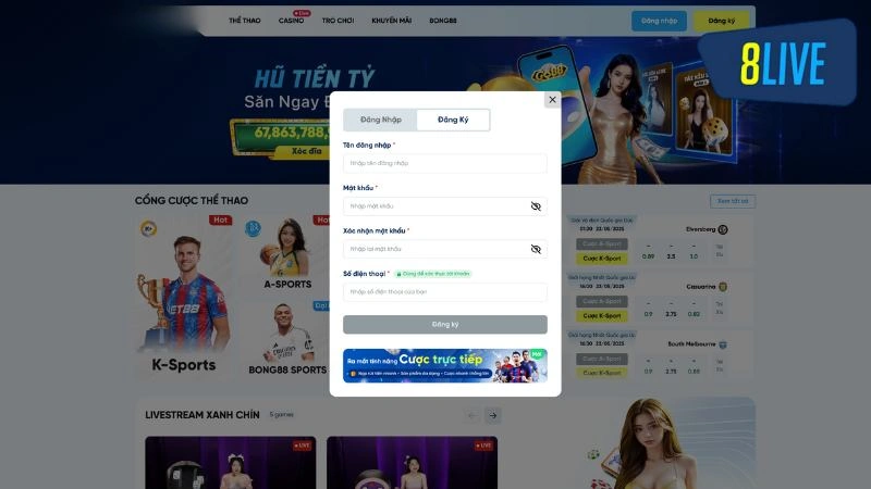 Hướng Dẫn Cách Đăng Ký 8Live Thành Công Ngay Từ Lần Đầu 3 Hướng dẫn các bước đăng ký đơn giản và dễ thực hiện